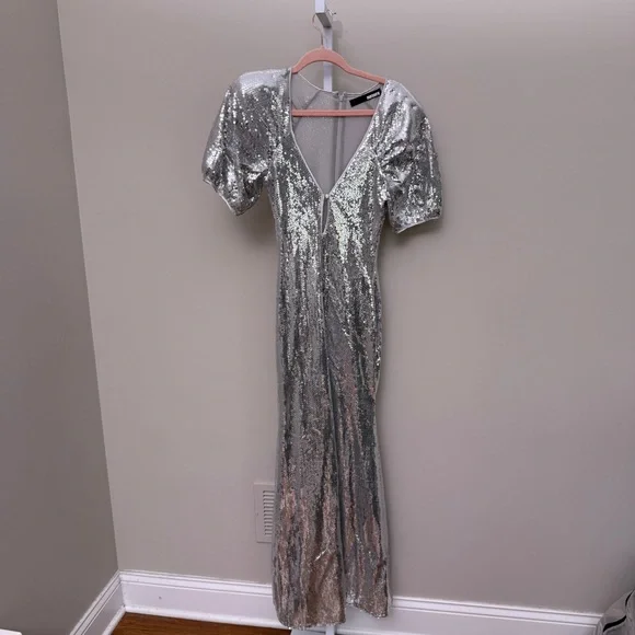 REMAIN BIRGER CHRISTENSEN  Sequinned Midi Dress size 34 - Picture 4 of 8